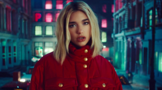 Dua Lipa Chanel Red Puffer Jacket product placement